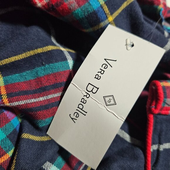 Vera Bradley Plaid Pajama Top Womens Size Small Cotton Flannel Nightwear PJs - Picture 6 of 6